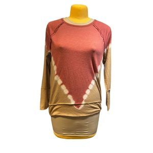 Knox Rose Womens Medium Oversized Cotton Tye Dye Top Medium